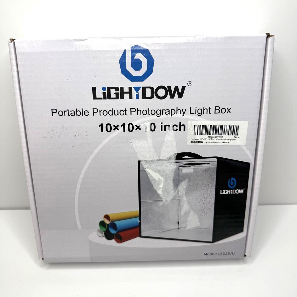 New Lightdow 10 x 10 x 10 inch Photography Lightbox